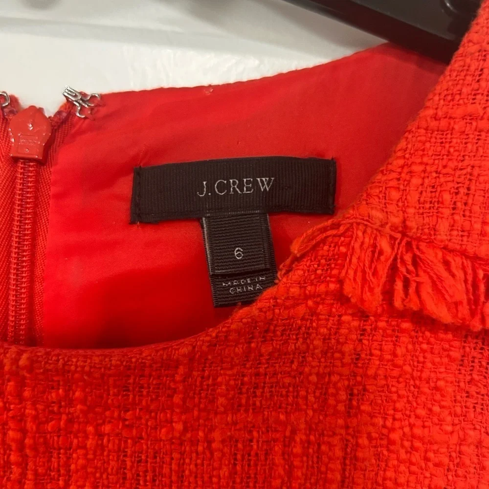 J. Crew Red Fringe Mini Dress